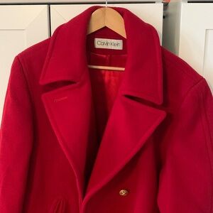 calvin klein 100% wool coat